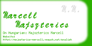 marcell majszterics business card